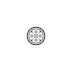 set of mandala elements black circles black