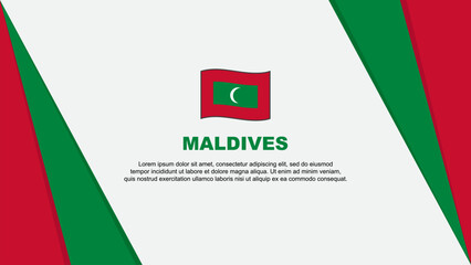 Maldives Flag Abstract Background Design Template. Maldives Independence Day Banner Cartoon Vector Illustration. Maldives Flag