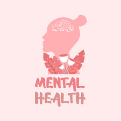 Mental health for women vector