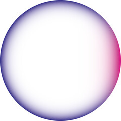 Blauer Kreis, roter Lichteinfall und Farbverlauf zur Mitte, mit scharfem Rand, transparenter Innenfläche und Hintergrund - als Überlagerung, Overlay und anderweitigen Gestaltungsmöglichkeiten