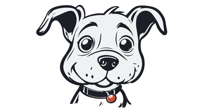 Dog animal cartoon illustration vector image. Cute puppy drawing design image