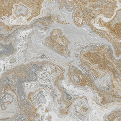 Abstract Marble texture. Fractal digital Art Background. High Resolution. Gray color marble texture with gold veins. Can be used for background or wallpaper