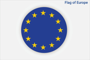 High detailed flag of Europe. National Europe flag. Europe. 3D illustration. - obrazy, fototapety, plakaty
