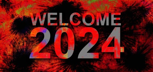 Welcome 2024 beautiful and colorful amazing new style design 