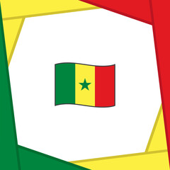 Senegal Flag Abstract Background Design Template. Senegal Independence Day Banner Social Media Post. Senegal Banner