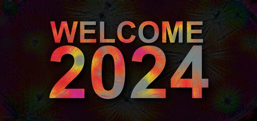 Welcome 2024 beautiful and colorful amazing new style design 