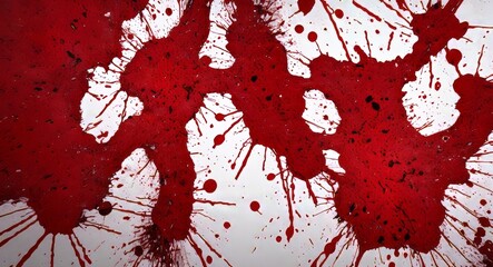 Artistic Red Blood Splattered On White Canvas Wallpaper