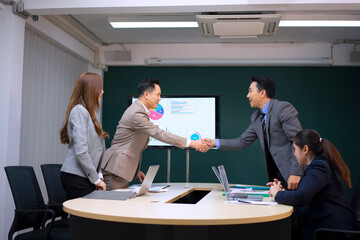 Employees are meeting at office.