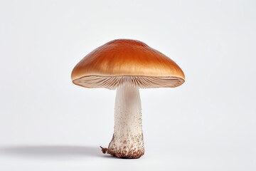 a mushroom with a brown cap