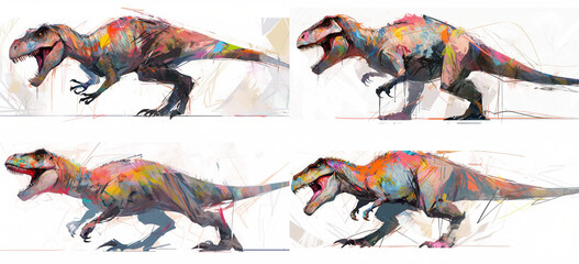 set of dinosaurs