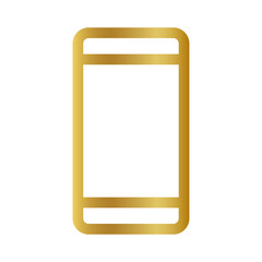 golden smartphone icon