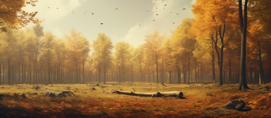 Autumn forest backdrop