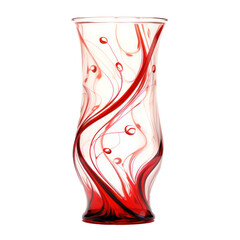 red fantasy glass of water isolated on transparent background,transparency 