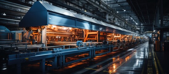 Sheet metal forming machine, modern metalworking in modern factory