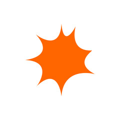 explosion cartoon simple orange cute