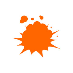 explosion cartoon simple orange season