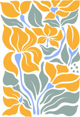 Abstract groovy posters Y2K of peace in beige tones. Modern trendy Minimal style. Hand drawn design for wallpaper, wall decor, print, postcard, cover, template, banner.