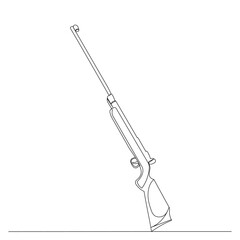 gun line drawing on a white background vector