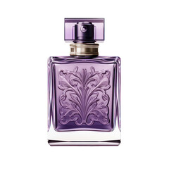 purple,violet perfume glass bottle mockup,luxury crystal perfume bottle mockup isolated on transparent background,transparency 