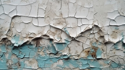 Old weathered and cracked bricks close up. Generative Ai