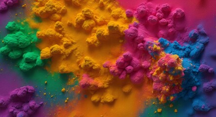 Fototapeta na wymiar Artistic Colorful Dense Powder Explosion Abstract Wallpaper