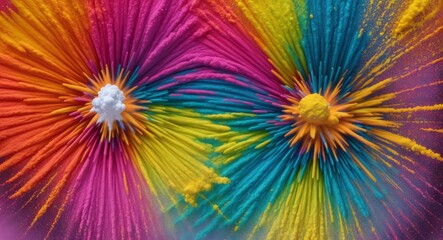 Artistic Colorful Dense Powder Explosion Abstract Wallpaper