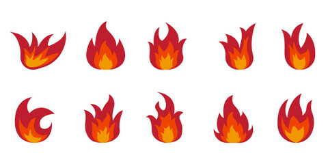 flat fire illustration