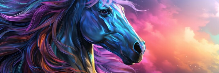 Holographic Rainbow Unicorn Pastel Purple Pink , Banner Image For Website, Background, Desktop Wallpaper