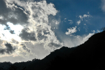 clouds over the mountains