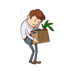 a man in a white shirt recent job loss