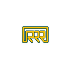 Triple R or RRR letter logo design vector