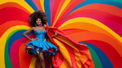 carnival woman in dress