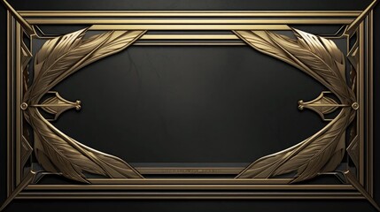 Introducing our decorative rank frame template. This background border, with its metallic elegance, turns ordinary achievements into extraordinary successes - obrazy, fototapety, plakaty