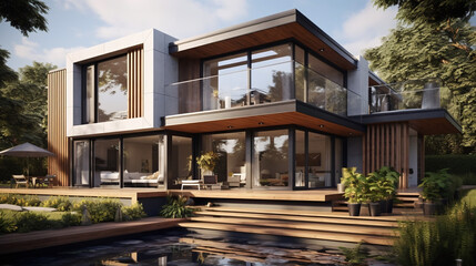 Obraz premium new construction modern house