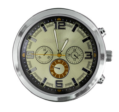 cadran de montre &agrave; une heure sur fond transparent,PNG