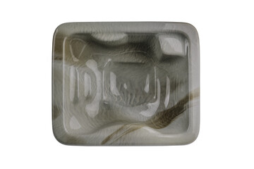 Hot tube sample from above, isolated on transparent background.