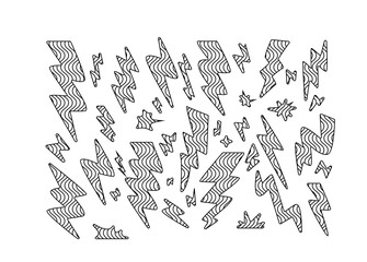Lightning doodle hand drawn icon design