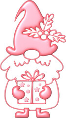 Christmas gnome illustration