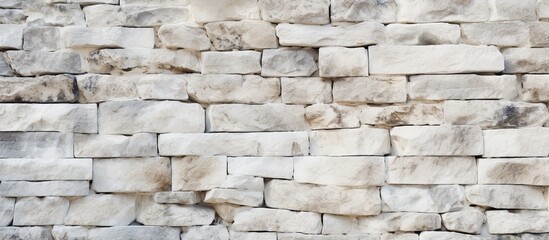 White stone texture on a wall background