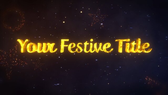 Holiday Christmas Glitter Particles Title Intro