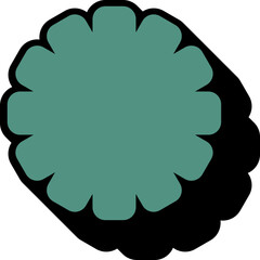 Retro Flat Bold Shape Vector