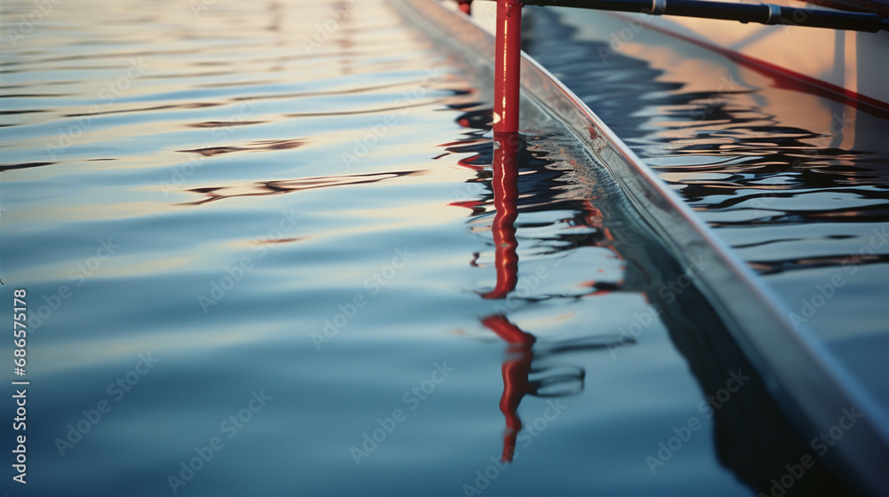 Aufkleber a remix of the abstract rowing regatta reflections, offering a fresh perspective on the elegance and