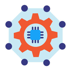 euroevolution or Hyperdimensional computing vector icon design, predictive modeling or adaptive control symbol, artificial intelligence sign deep learning illustration, ai autonomous agent concept