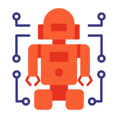 Apprenticeship Learning vector icon design, predictive modeling or adaptive control symbol, artificial intelligence sign, deep learning stock illustration, Robot Learning from Demonstration concept