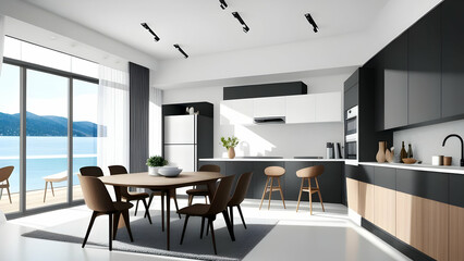 Fototapeta premium interior of a modern dining room