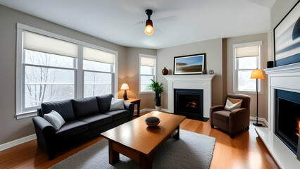 Fototapeta premium interior of modern living room