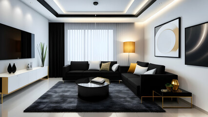 Fototapeta premium interior of modern living room