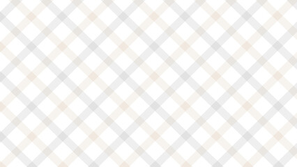 Diagonal beige grey and white plaid background	