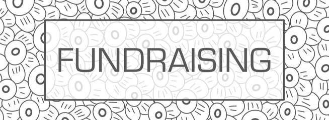 Fundraising Floral Texture Flowers Black White Text Box 