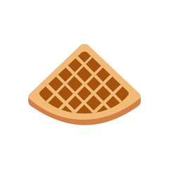 Waffle vector illustration on white background. Breakfast food icon
